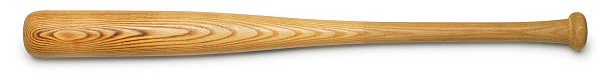 Baseball bat on white background with soft shadow